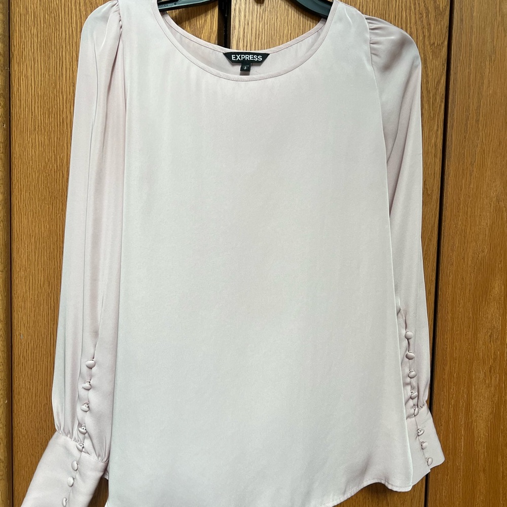 Express Soft Pink Satin Top